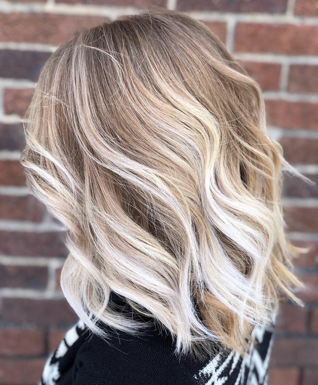 medium hairstyle with balayage