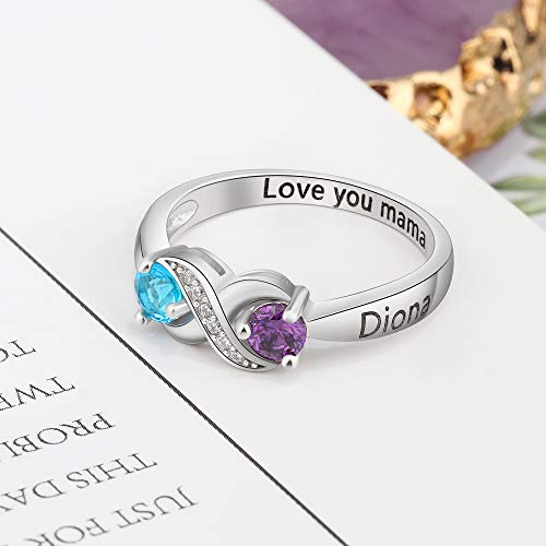 Love Jewelry 925 Sterling Silver Personalized Infinity Mothers ...