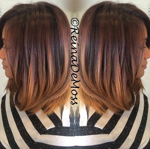 Amazing medium ombre hairstyle for women