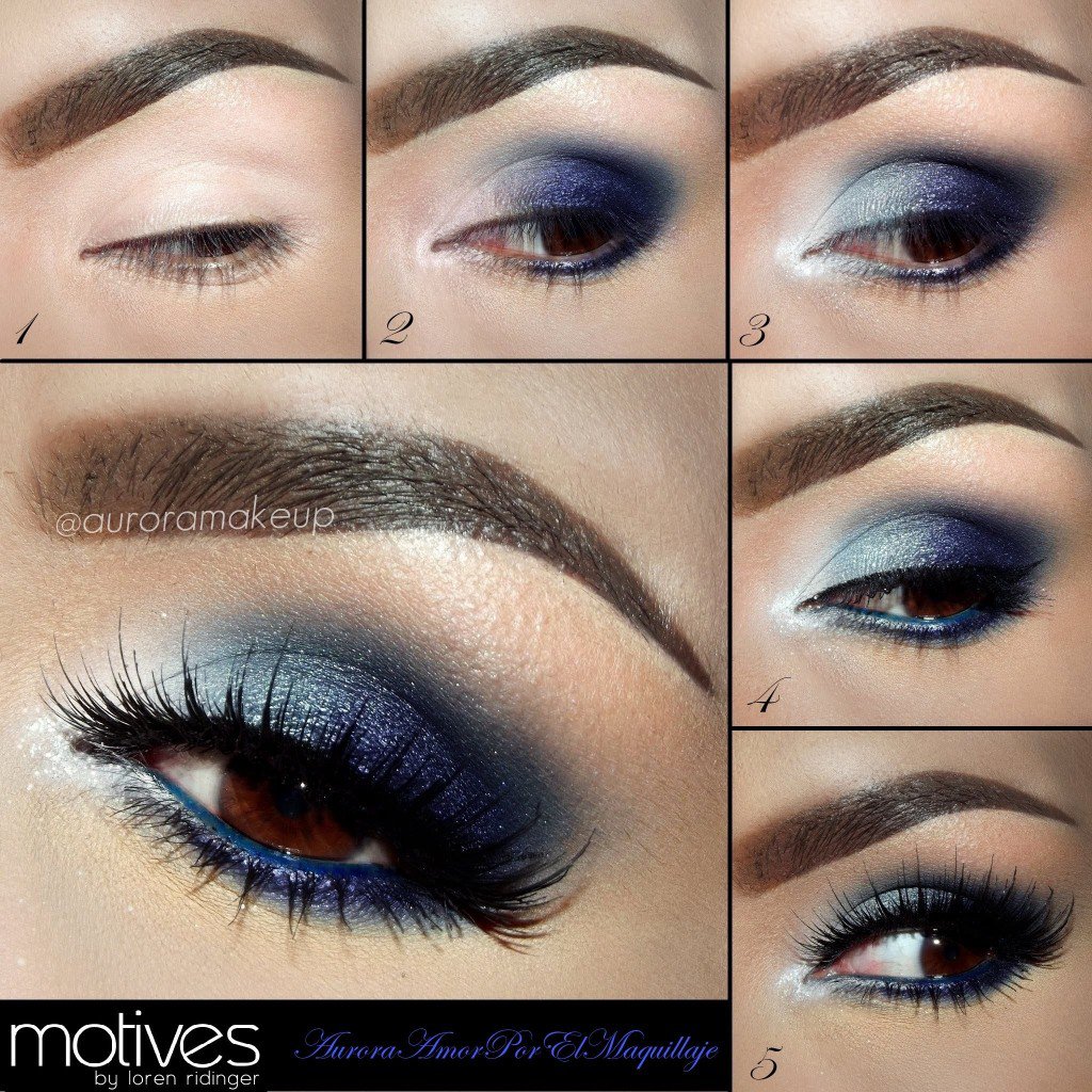 Step By Step eyeshadow tutorials for brown eyes