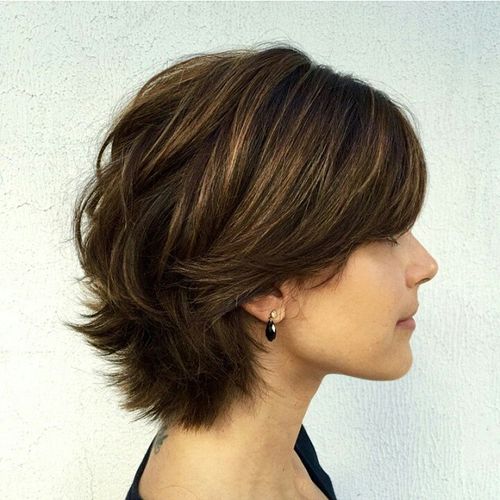 short hairstyle for thick hair