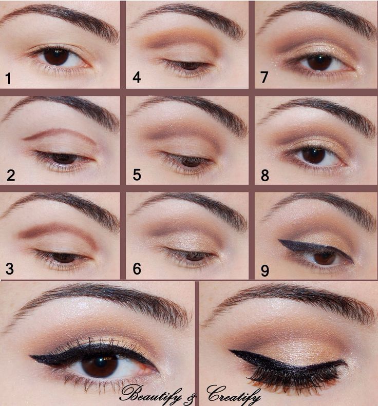 Step By Step Natural eyeshadow tutorials