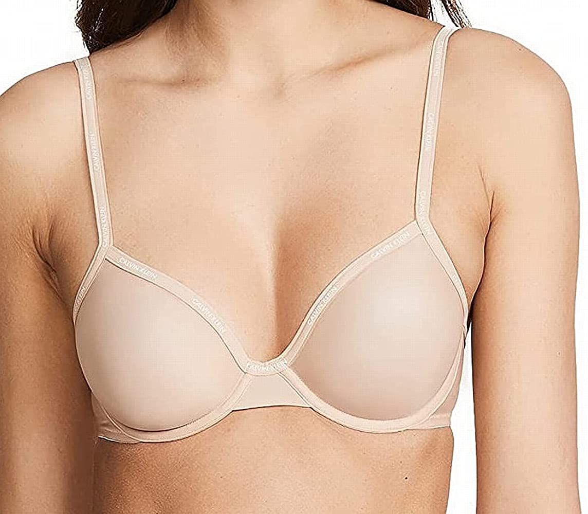 Best ‘Braless’ Unlined Demi Bra Calvin Klein - Women's Sheer Marquisette Unlined Demi Bra