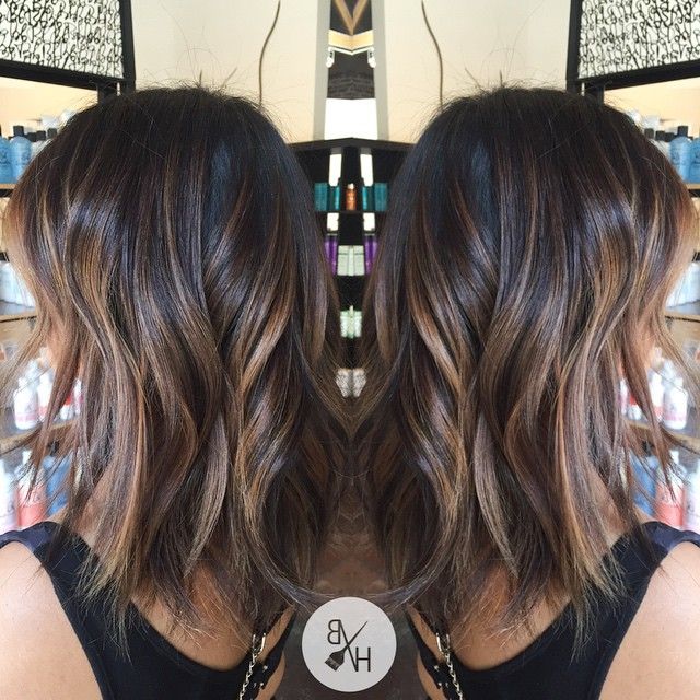 balayage brunette for medium hair