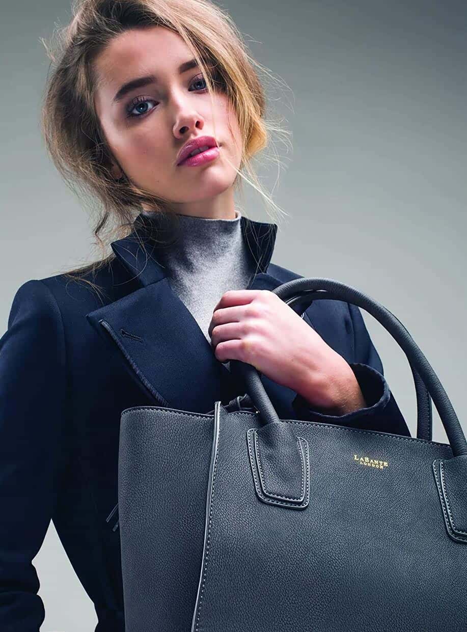 Demi Black Vegan Winged Tote-Bag from LaBante - London